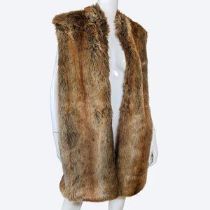 Donna Salyers Fabulous Furs Luxurious Faux Fur Long Vest, M